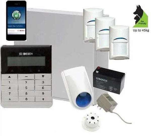 Bosch Solution 3000 Alarm System with 3 x Gen 2 TriTech Detectors+ Text Code pad+ IP