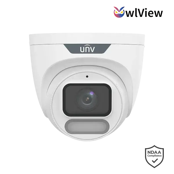 Uniview 8MP OwlView Turret Camera, 2.8mm Fixed Lens, IPC3628LE-ADF28K-WP