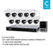 Vivotek 5MP Surveillance Kit, 16 Channel Kit, Motorised Dome, Kit-VIVO-5MP16106DM