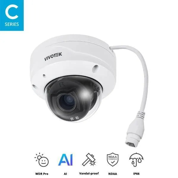 Vivotek AI 5MP Surveillance Kit, 8 Channel, Motorised Dome Kit-VIVO-AI-5MP8064DM