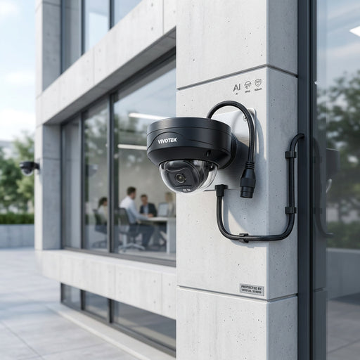 Vivotek FD9380-HTV-V2 5MP outdoor AI dome camera with motorised lens and built-in microphone