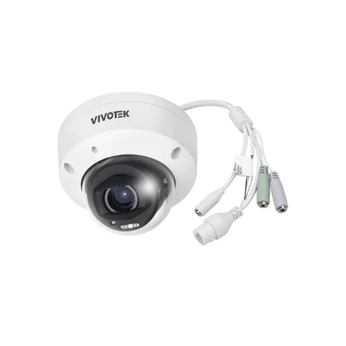 Vivotek FD9380-HTV-V2 5MP outdoor AI dome camera with motorised lens and built-in microphone