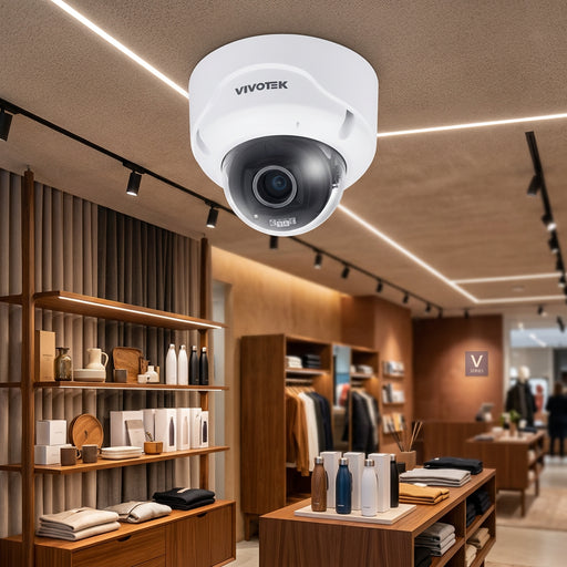 Vivotek FD9389-EHTV-V3 5MP outdoor AI dome camera with motorised lens and built-in microphone