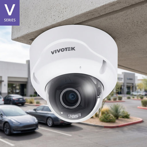 Vivotek FD9399-EHTV 8MP outdoor AI dome camera with motorised lens and built-in microphone