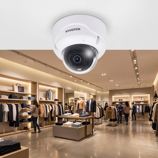 Vivotek FD9399-EHV 8MP outdoor AI dome camera with 4.2mm lens and built-in microphone