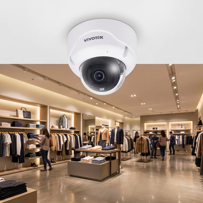 Vivotek FD9399-EHV 8MP outdoor AI dome camera with 4.2mm lens and built-in microphone
