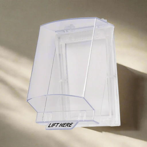 WEC140 clear protective cover for press-to-exit and break glass buttons