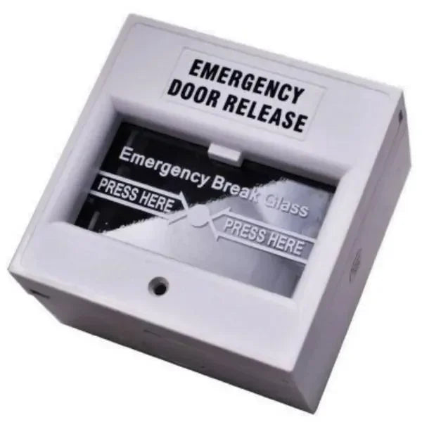 X2 Door Exit Breakglass - White, DPDT, Screw Terminals, X2-EXIT-017