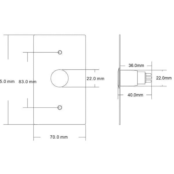 X2 Press to Exit Button Illuminated Large, X2-EXIT-027