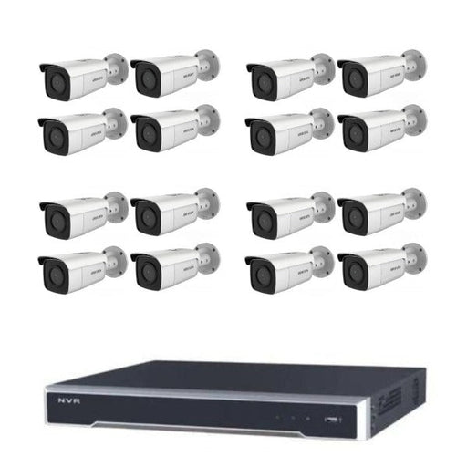 Hikvision 16 Channel CCTV Kit, AcuSense, 16 x 6MP EXIR Bullet Camera, 16CH NVR with 3TB HDD