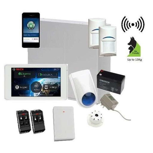 Bosch Solution 3000 Alarm System with 2 x Wireless Detectors + 5" Touch Screen Code pad+IP Module