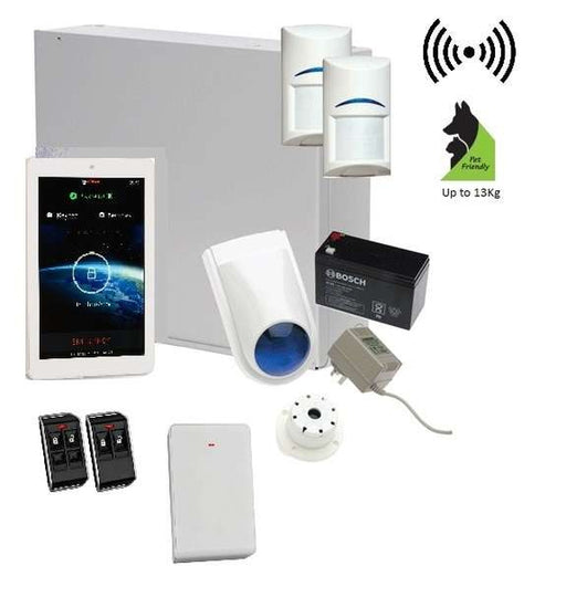 Bosch Solution 3000 Alarm System with 2 x Wireless Detectors + 7" Touch Screen Code pad