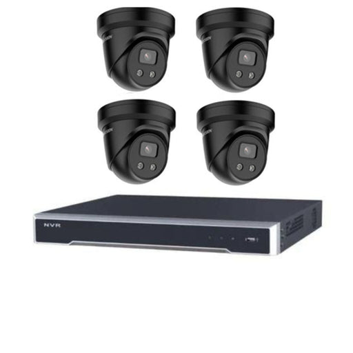 Hikvision CCTV Kit, AcuSense, 4 x 6MP Turret, 8CH NVR with 3TB HDD