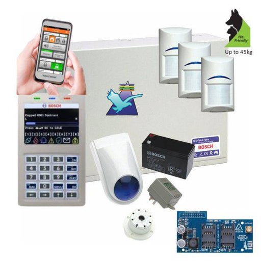 Bosch Solution 6000 Alarm System GSM Kit, 3 x Tritech Detectors