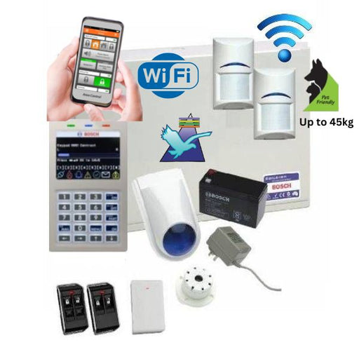Bosch Solution 6000 Alarm System Wi-Fi, 2 x Wireless Tritech Detectors + Remote Controls