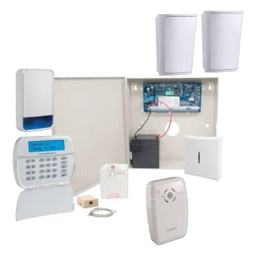 DSC Neo Wireless Home Alarm System, 2 Detector Kit, Wired Keypad, Wireless Siren