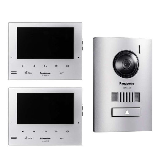 Panasonic Home Intercom 7" Kit with 2 x Silver Monitor and Door Station