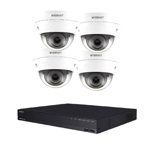 Wisenet Samsung CCTV IP Kit, 16 Channel with 4 Dome Cameras