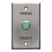 Smart Press to Exit Green LED Illuminated Flush Button on Flat Stainless steel, WEL1911G