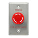 Press for Assistance Button, Big Mushroom, Red, Twist to Reset Stainless Steel