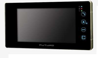 Futuro 7" Touch Screen Replacement Intercom Black Monitor with Memory, SD4-Black