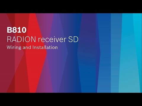 Bosch Security - B810 RADION receiver SD - Wiring and Installation