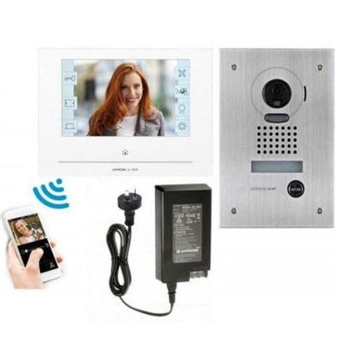 Aiphone Intercom Kit Smartphone Connection 7" Monitor Flush Mounted Door Station, JOS-1FW