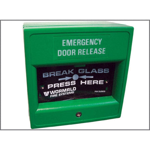 KAC Green MCP Emergency Break Glass, door release, double pole, SU0619