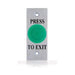 Smart Press to Exit Illuminated Green Mushroom Button, WEL1651G