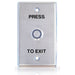Smart Press to Exit Red LED Illuminated Flush Button on Flat Stainless steel, WEL1911R