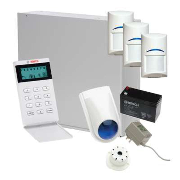 Bosch Solution 2000 Alarm System, 3 x PIR Detectors, Icon Codepad